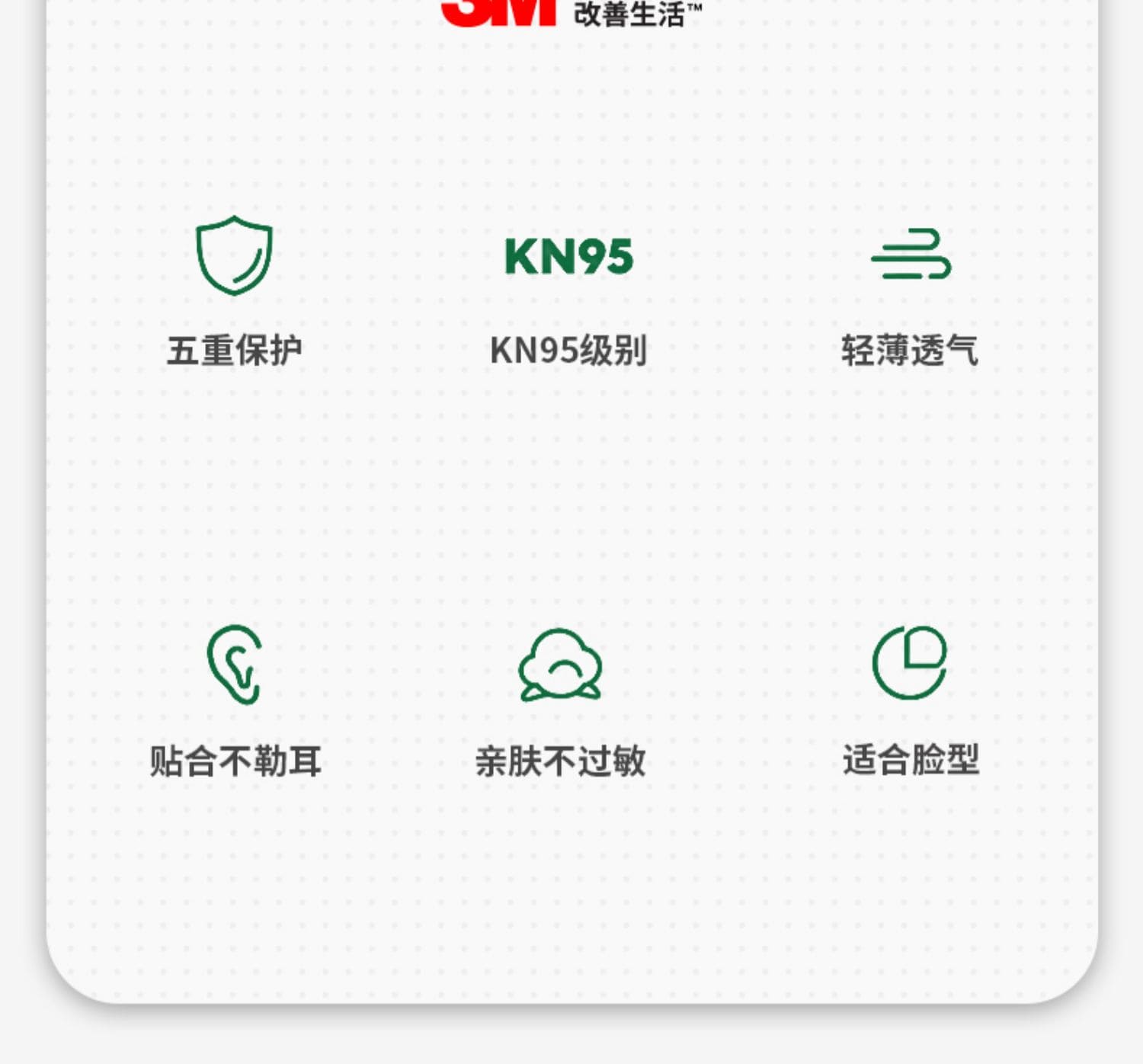 3M 9541 防颗粒物口罩 （耳带式、活性炭、减除有机蒸气异味、中国KN95认证）